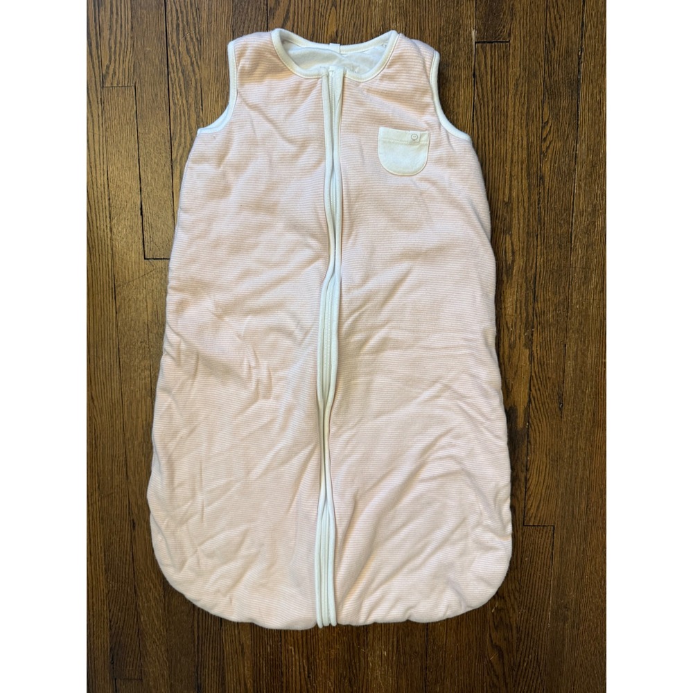 Mori Baby Pink Stripe Organic Cotton Bamboo Sleep Bag 2.5 TOG 6-12M